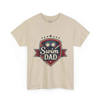 Retro Badge Style: The Vintage Swim Dad Shield Tee