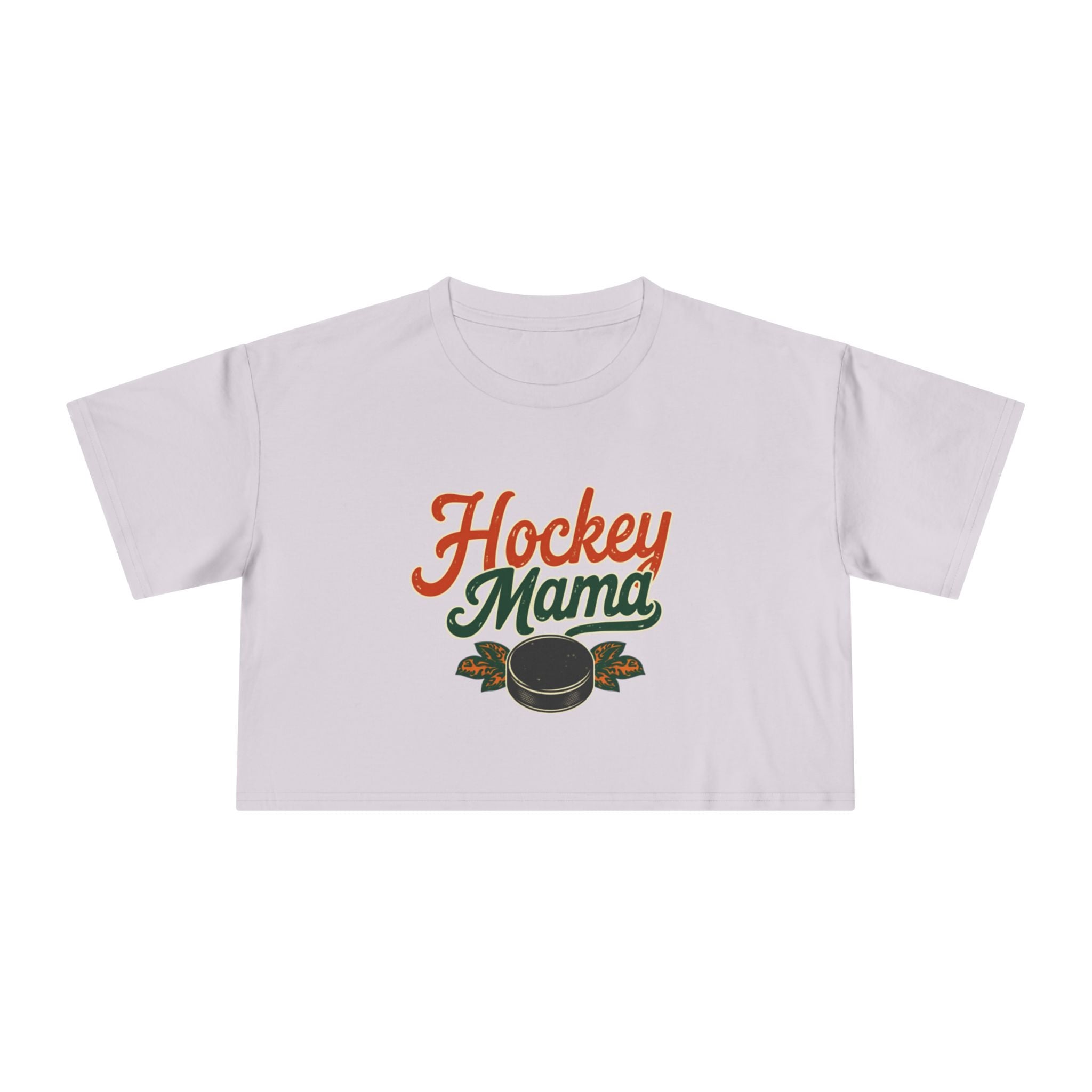 Hockey Mama Crop Tee | Retro Hockey Graphic, Mom Sports Top - Magnolia Wild SC