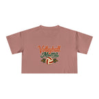 Volleyball Mama Crop Tee | Retro Volleyball Graphic, Mom Sports Top - Magnolia Wild SC
