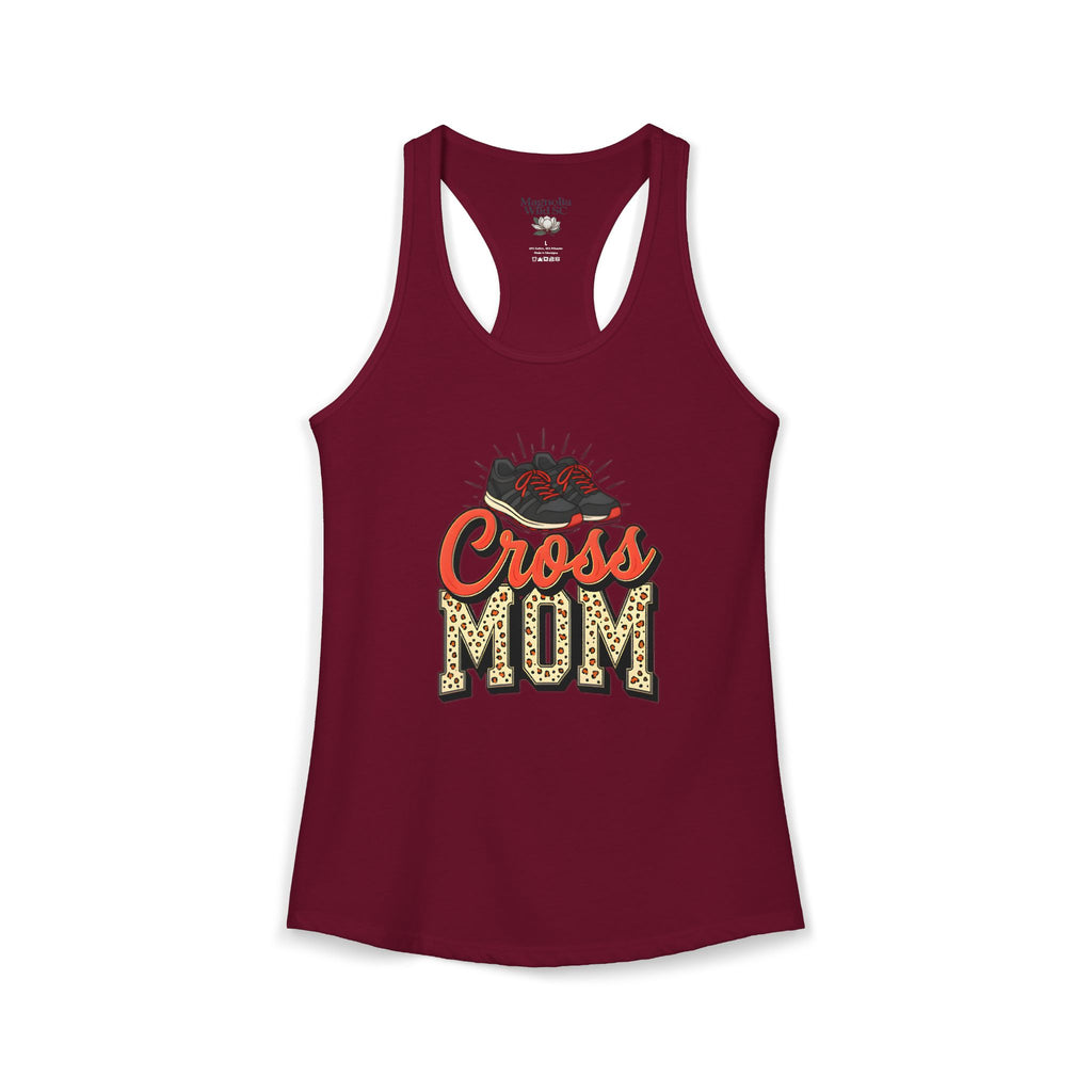 Mom Cross Country Mom Racerback Tank – Personalized Name & Number Option - Magnolia Wild SC