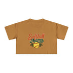 Softball Mama Crop Tee | Retro Softball Graphic, Mom Sports Top
