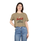 Baseball Mom Cheetah Print Women's Crop Tee - Magnolia Wild SC