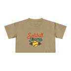Softball Mama Crop Tee | Retro Softball Graphic, Mom Sports Top