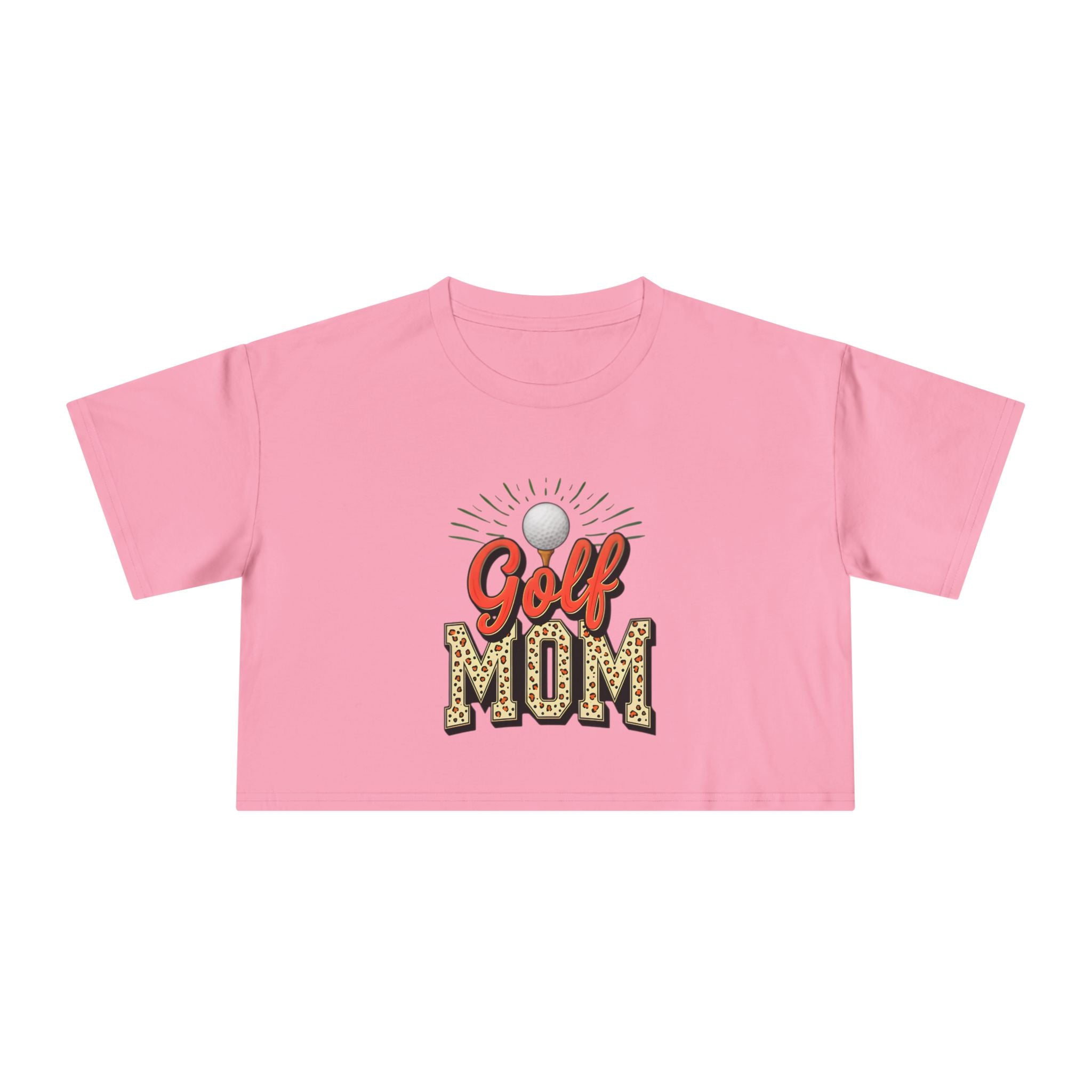 Golf Mom Cheetah Print Women's Crop Tee - Magnolia Wild SC
