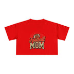 Football Mom Cheetah Print Crop Tee