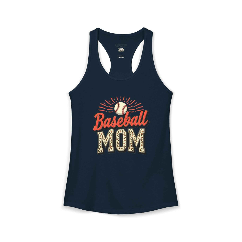 Baseball Mom Racerback Tank – Personalized Name & Number Option