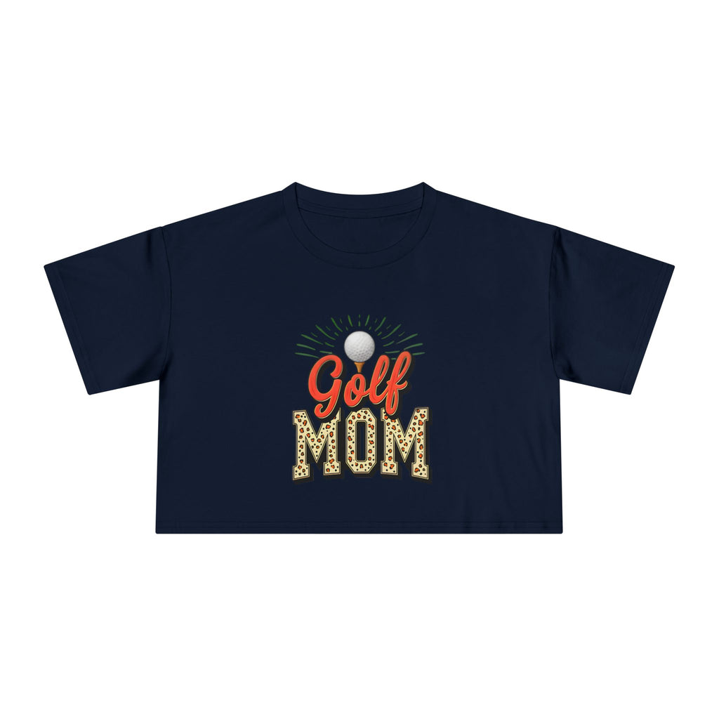 Golf Mom Cheetah Print Women's Crop Tee - Magnolia Wild SC
