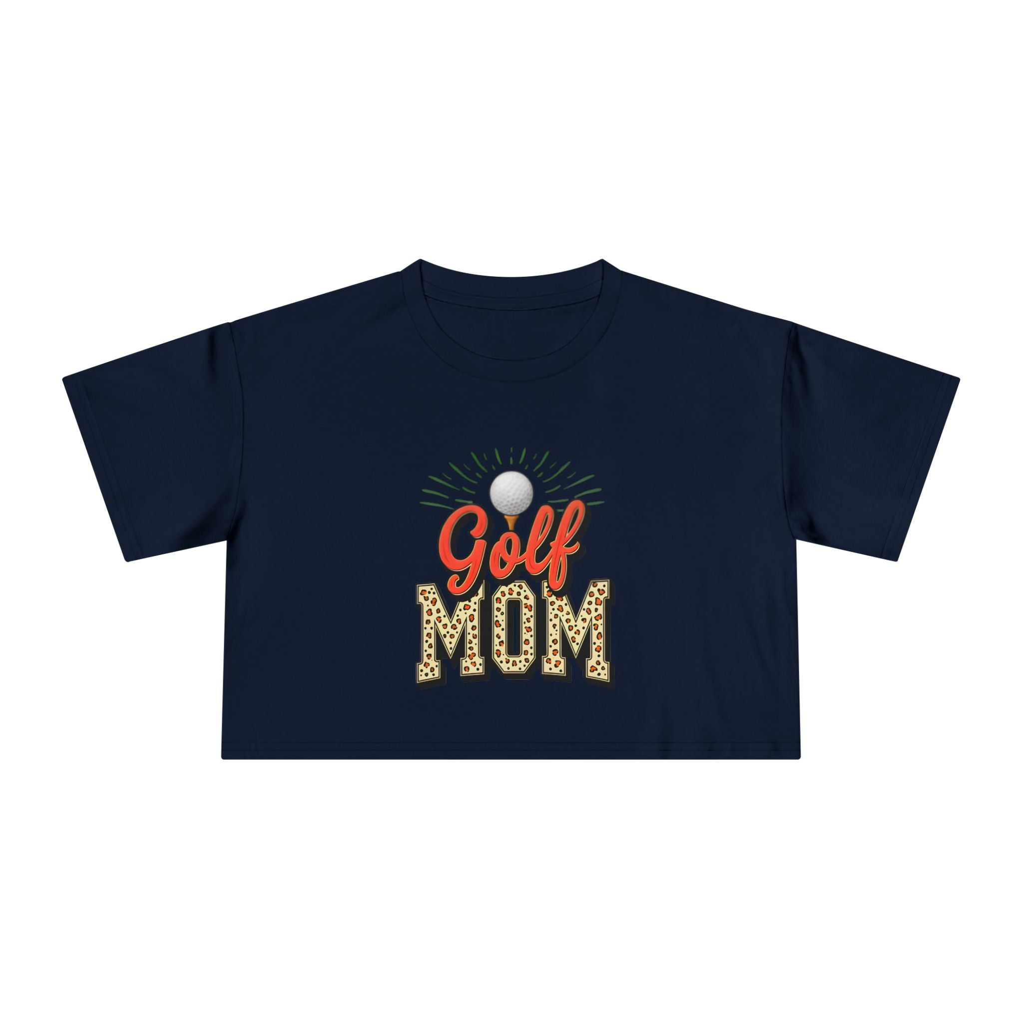 Golf Mom Cheetah Print Women's Crop Tee - Magnolia Wild SC