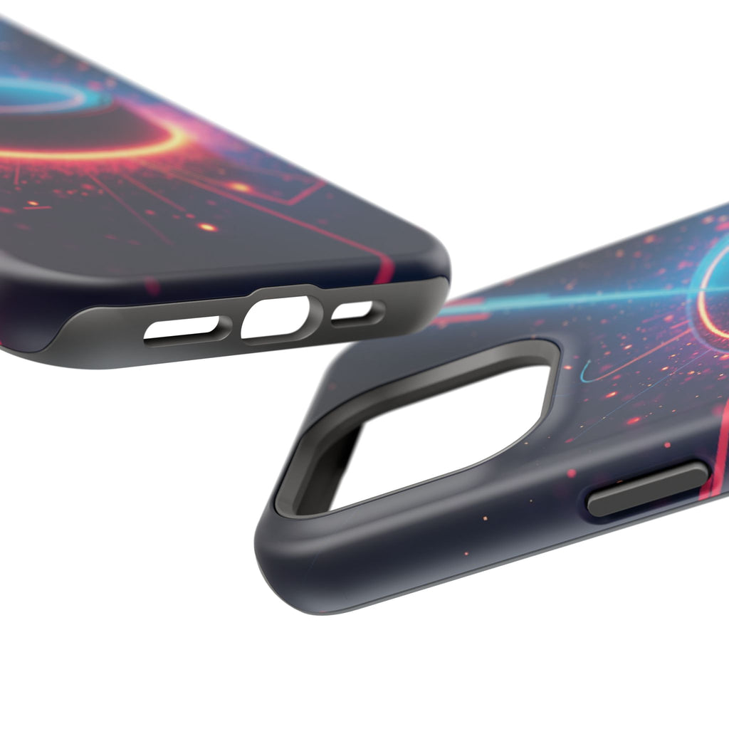 Neon Laser Hockey Puck Impact-Resistant Phone Case - Magnolia Wild SC