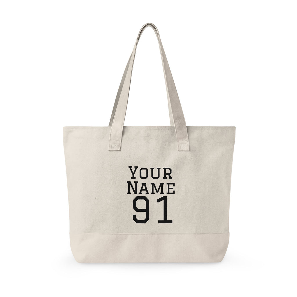 Personalized Zippered Hockey Tote — ‘Eat. Sleep. Hockey. Repeat.’ Canvas Bag for Players & Fans - Magnolia Wild SC