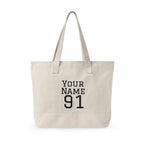 Personalized Zippered Hockey Tote — ‘Eat. Sleep. Hockey. Repeat.’ Canvas Bag for Players & Fans - Magnolia Wild SC