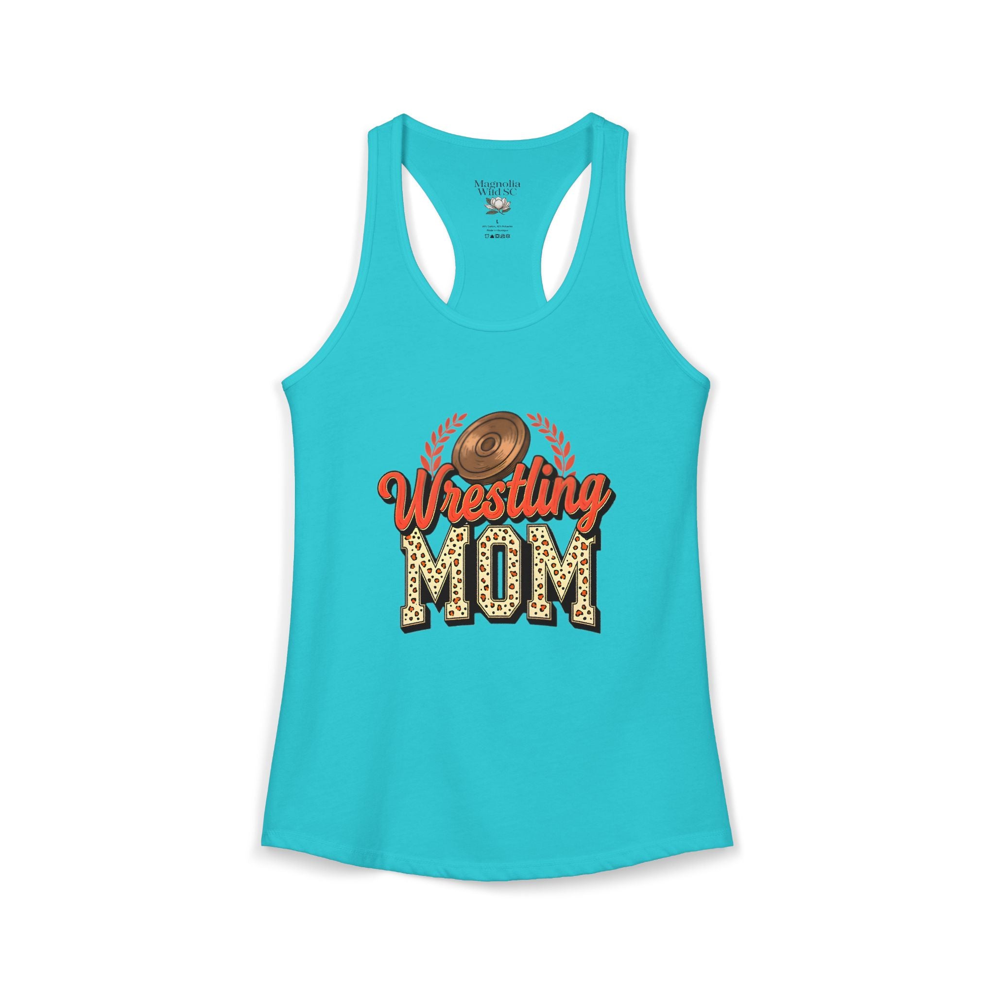 Wrestling Mom Racerback Tank – Personalized Name & Number Option | Lightweight Women’s Wrestling Tank Top - Magnolia Wild SC