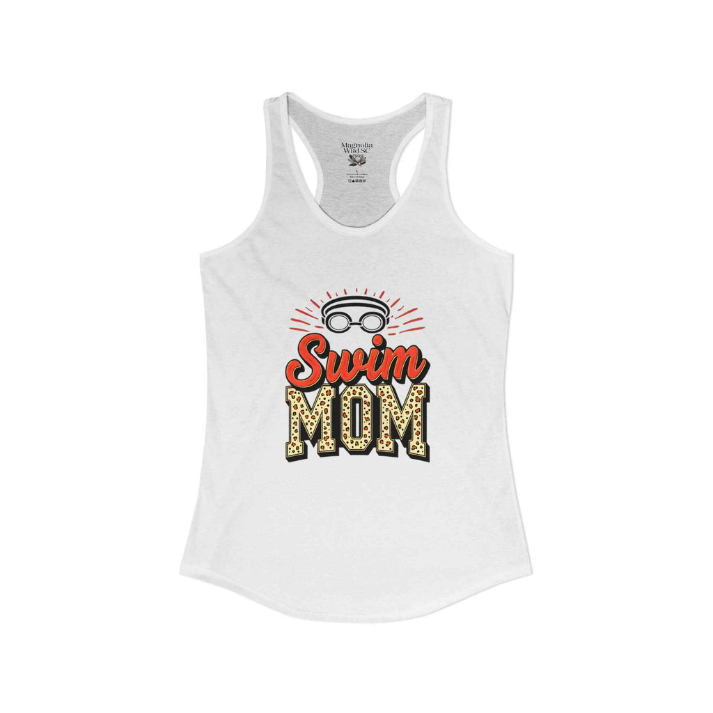 Swim Mom Racerback Tank – Personalized Name & Number Option