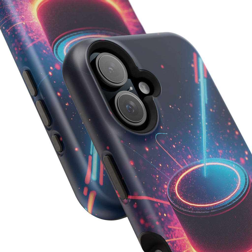 Neon Laser Hockey Puck Impact-Resistant Phone Case - Magnolia Wild SC