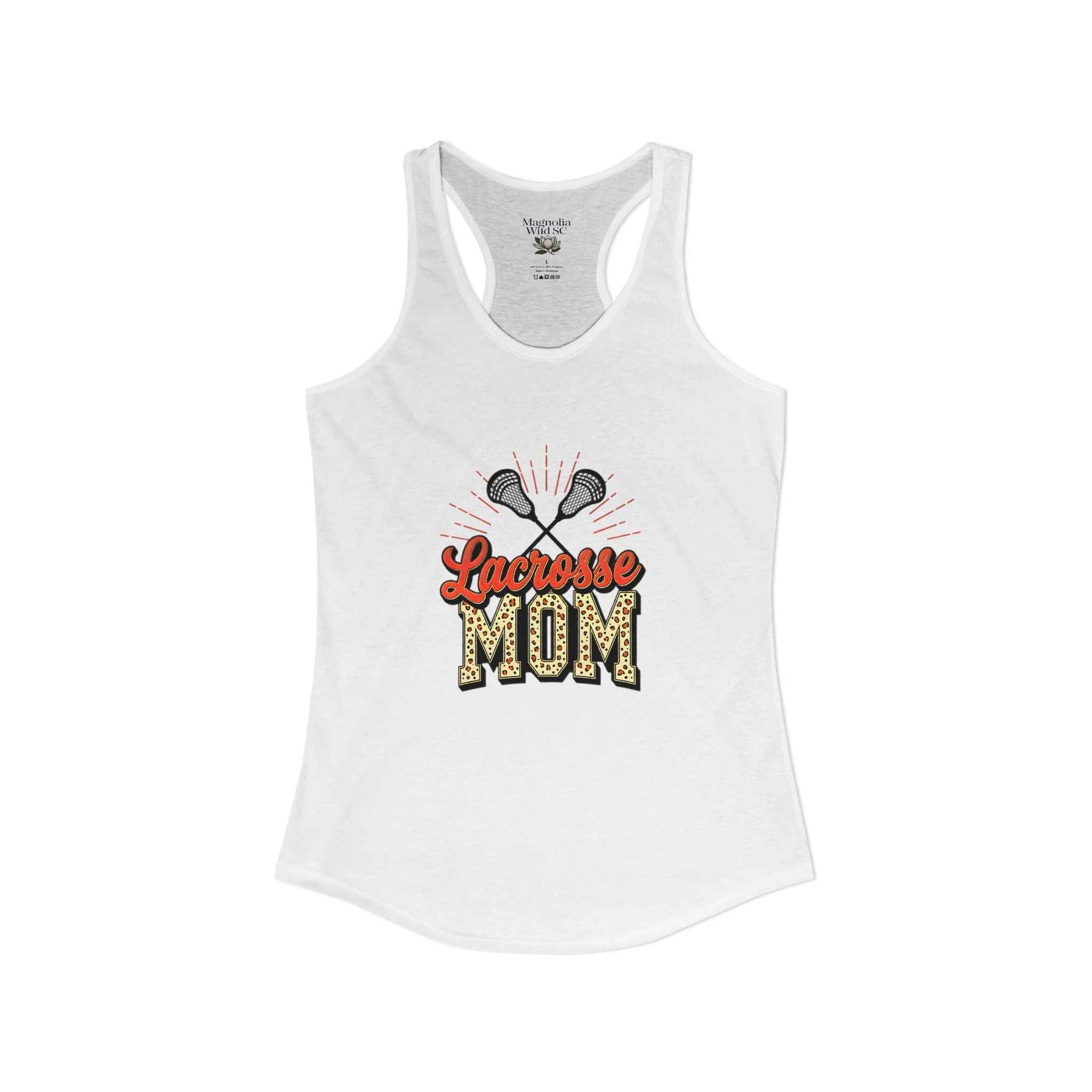 Lacrosse Mom Racerback Tank – Personalized Name & Number Option