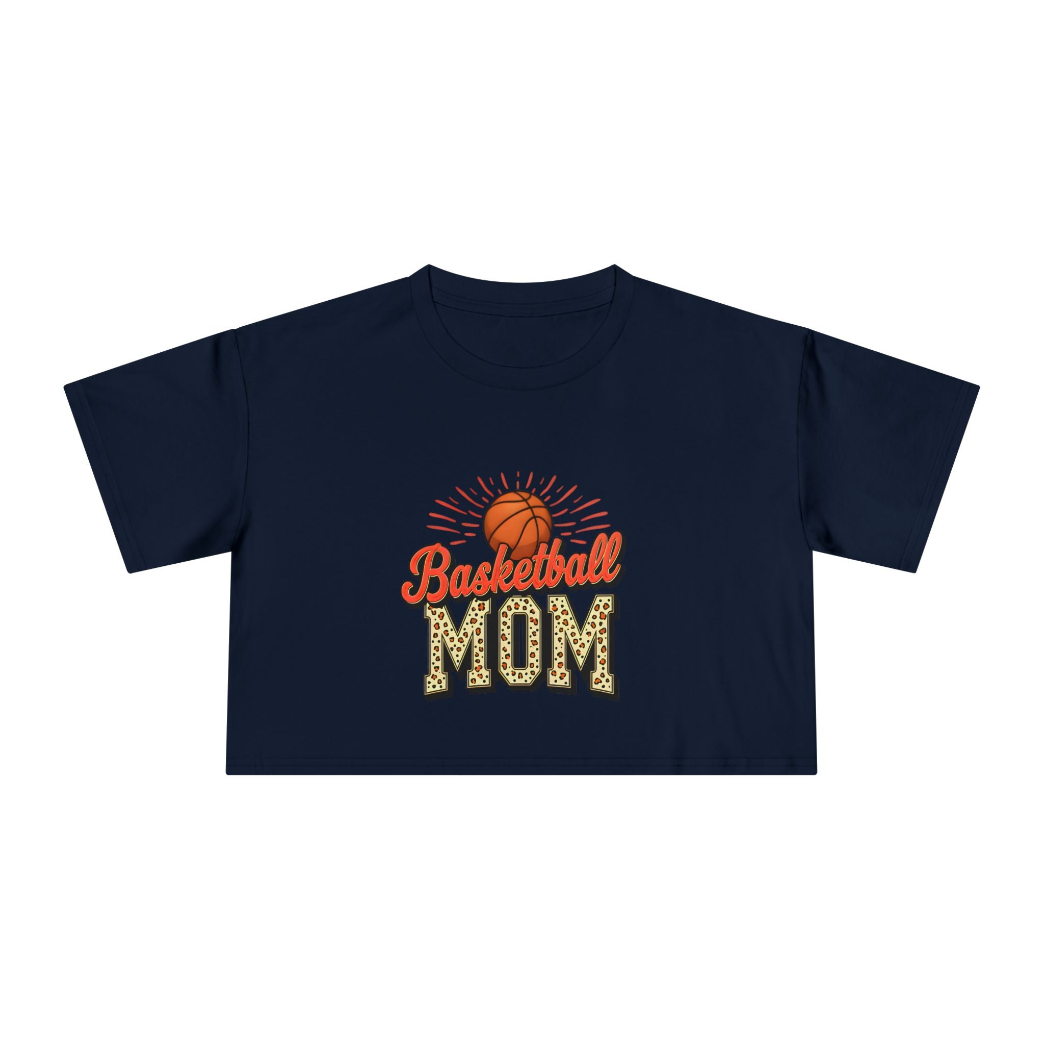 Basketball Mom Cheetah Print Women's Crop Tee - Magnolia Wild SC
