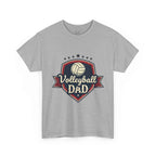Retro Badge Style: The Vintage Volleyball Dad Shield Tee