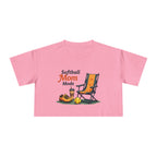 Softball Mom Mode Crop Tee - Magnolia Wild SC