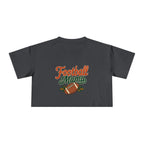 Football Mama Crop Tee | Retro Football Graphic, Mom Sports Top - Magnolia Wild SC