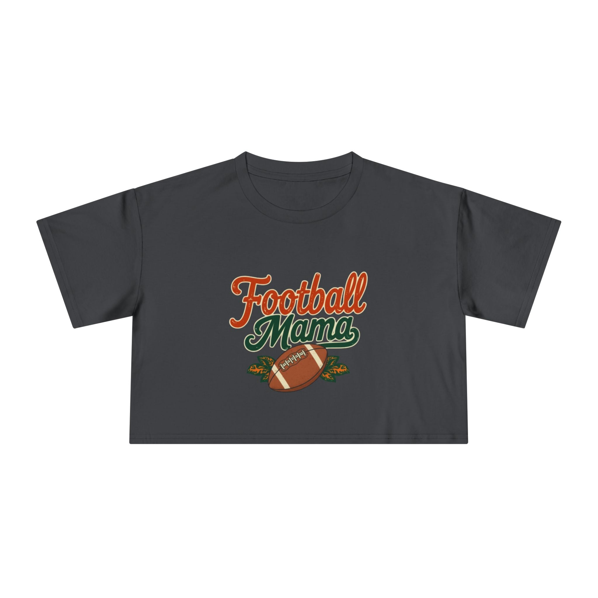 Football Mama Crop Tee | Retro Football Graphic, Mom Sports Top - Magnolia Wild SC