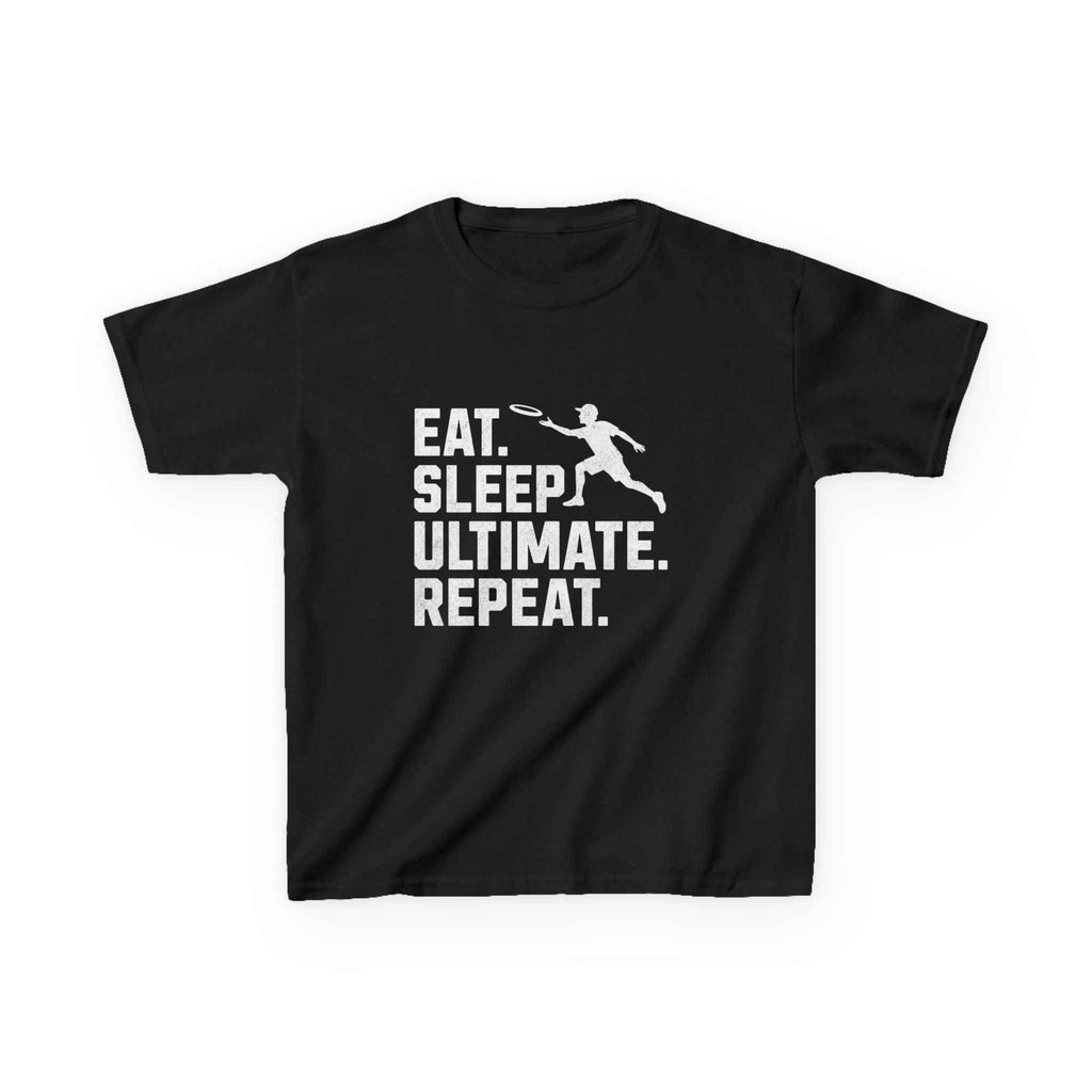 Kids Ultimate Frisbee Shirt - "Eat. Sleep. Ultimate. Repeat." Tee