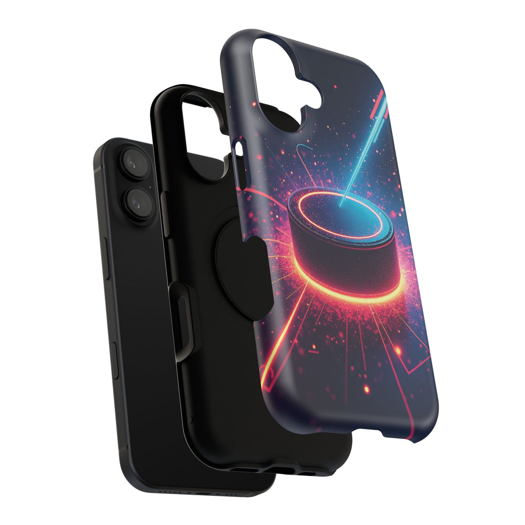 Neon Laser Hockey Puck Impact-Resistant Phone Case - Magnolia Wild SC