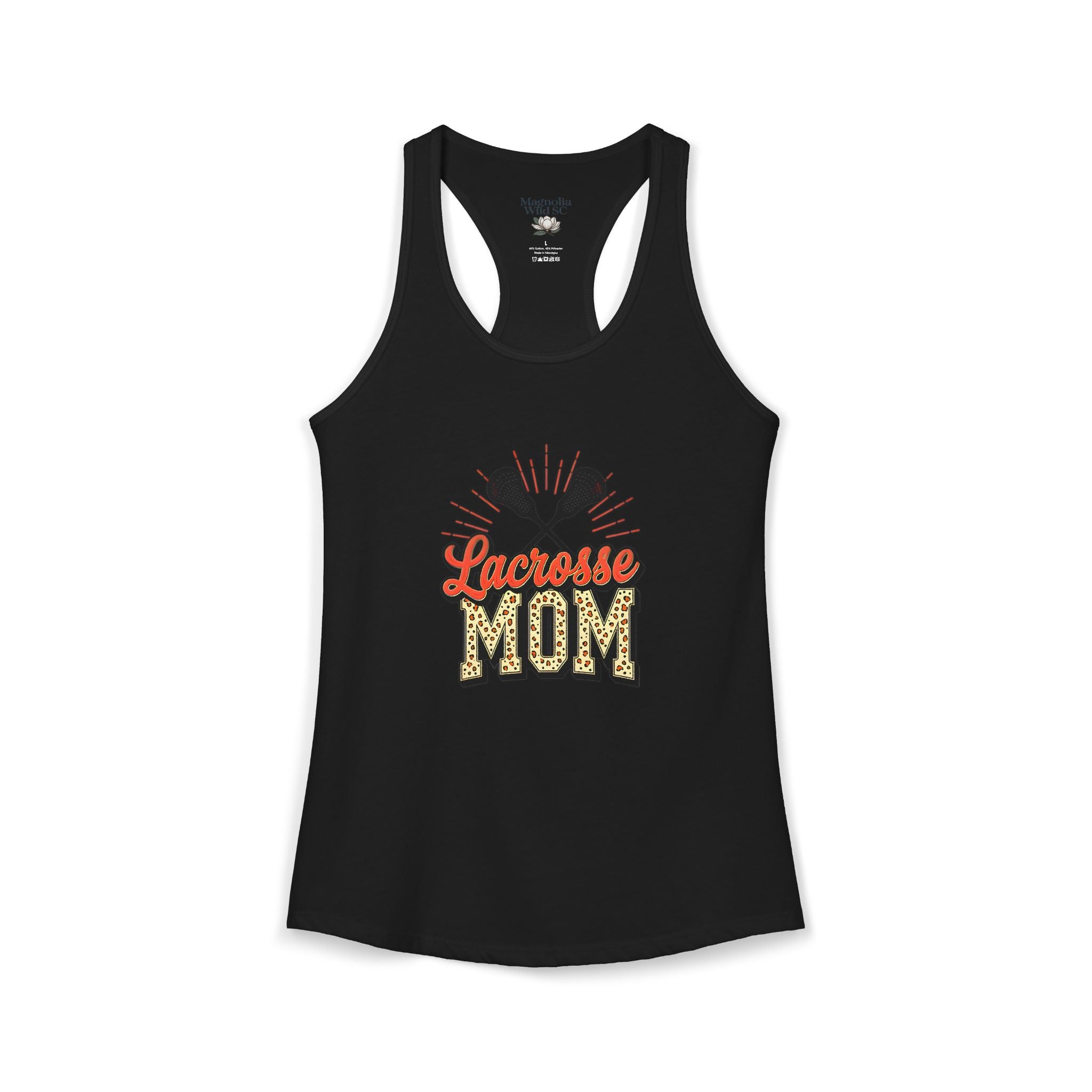 Lacrosse Mom Racerback Tank – Personalized Name & Number Option - Magnolia Wild SC
