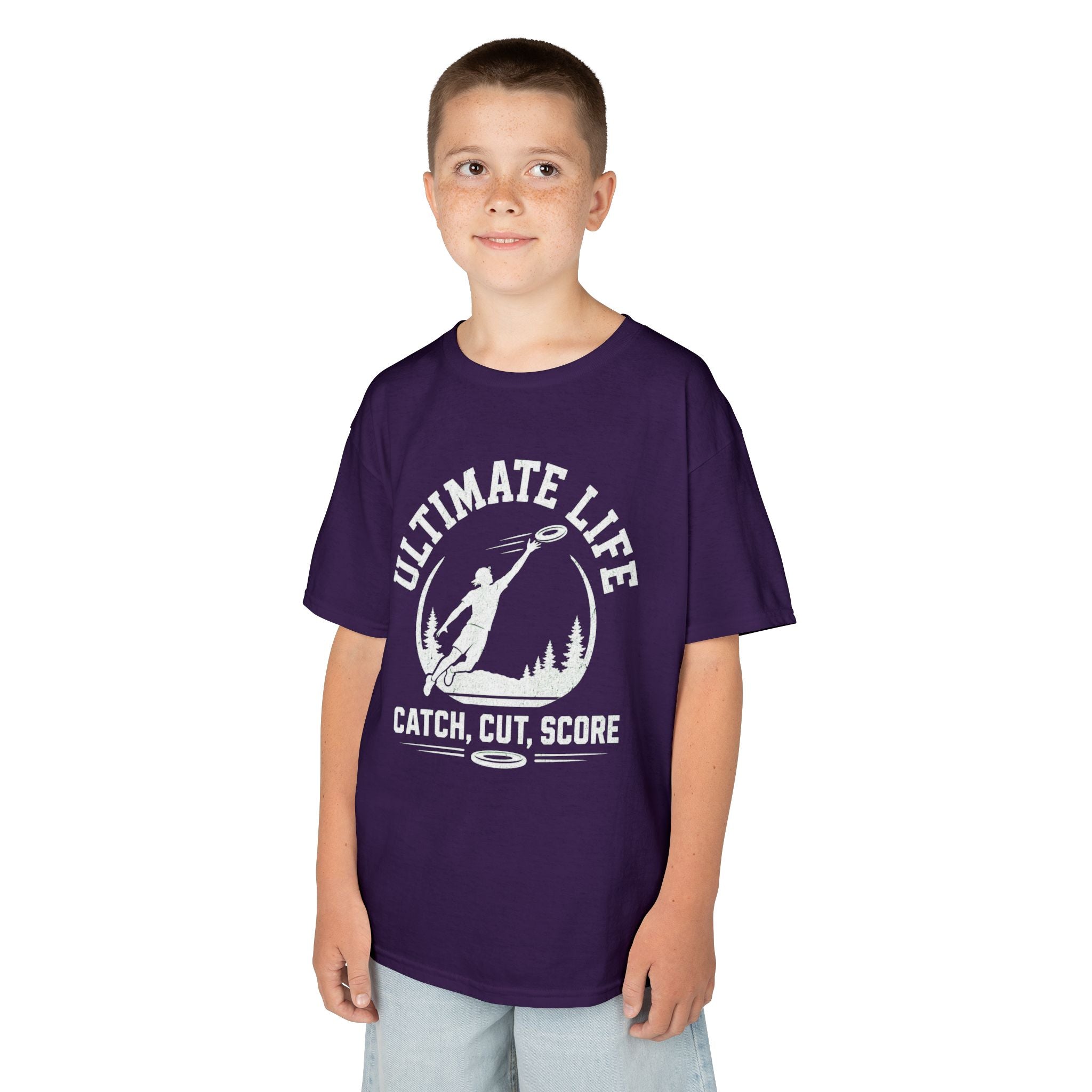 Ultimate Life Kids Tee — “Catch, Cut, Score” Ultimate Frisbee Youth Shirt - Magnolia Wild SC