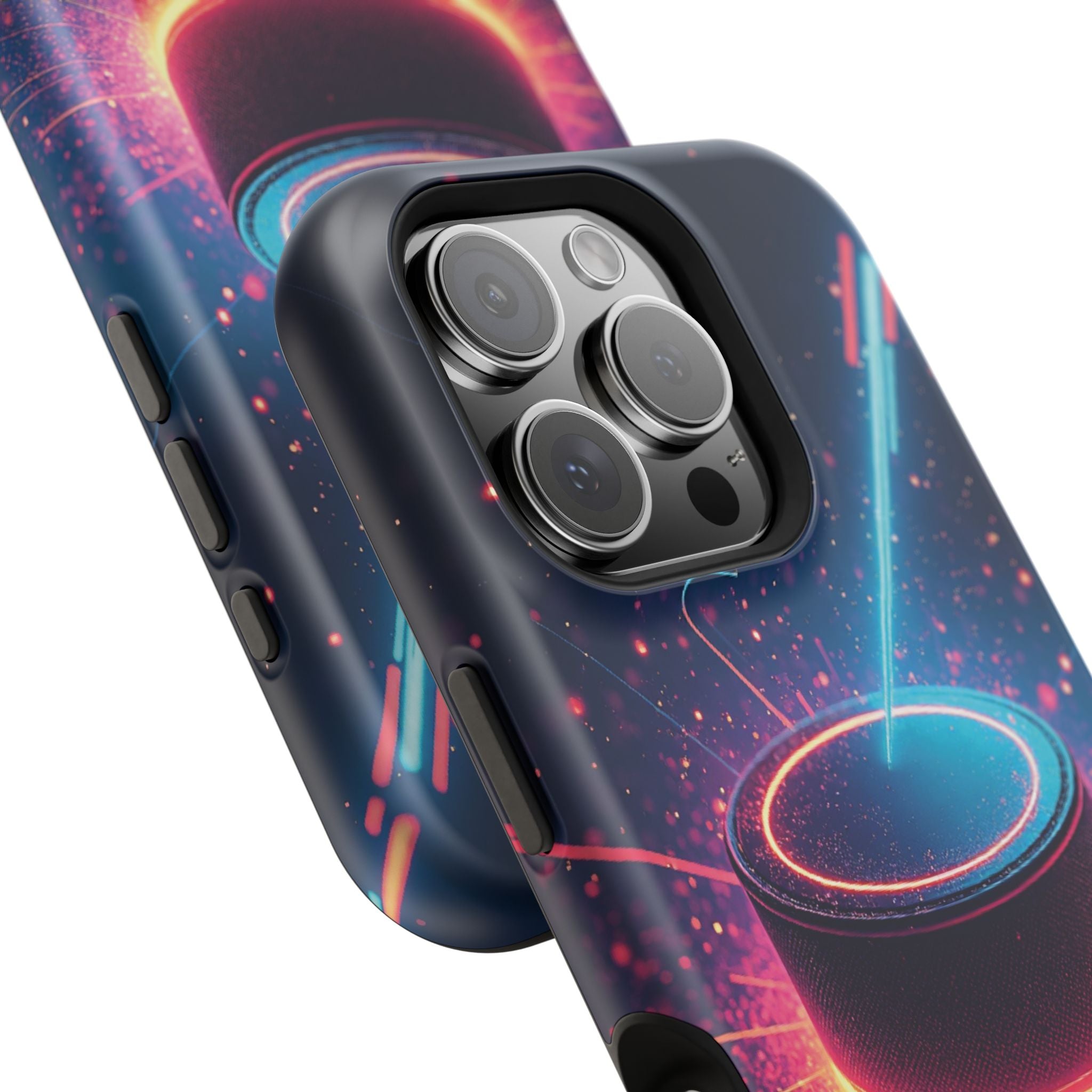 Neon Laser Hockey Puck Impact-Resistant Phone Case - Magnolia Wild SC
