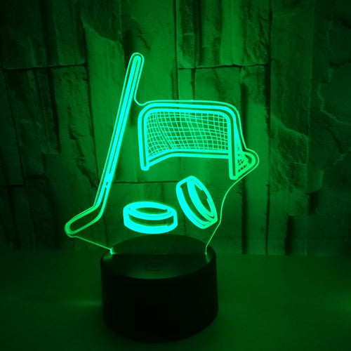 Colorful Hockey Gear 3D LED Color Changing Light for Fans - Magnolia Wild SC