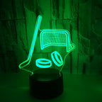 Colorful Hockey Gear 3D LED Color Changing Light for Fans - Magnolia Wild SC