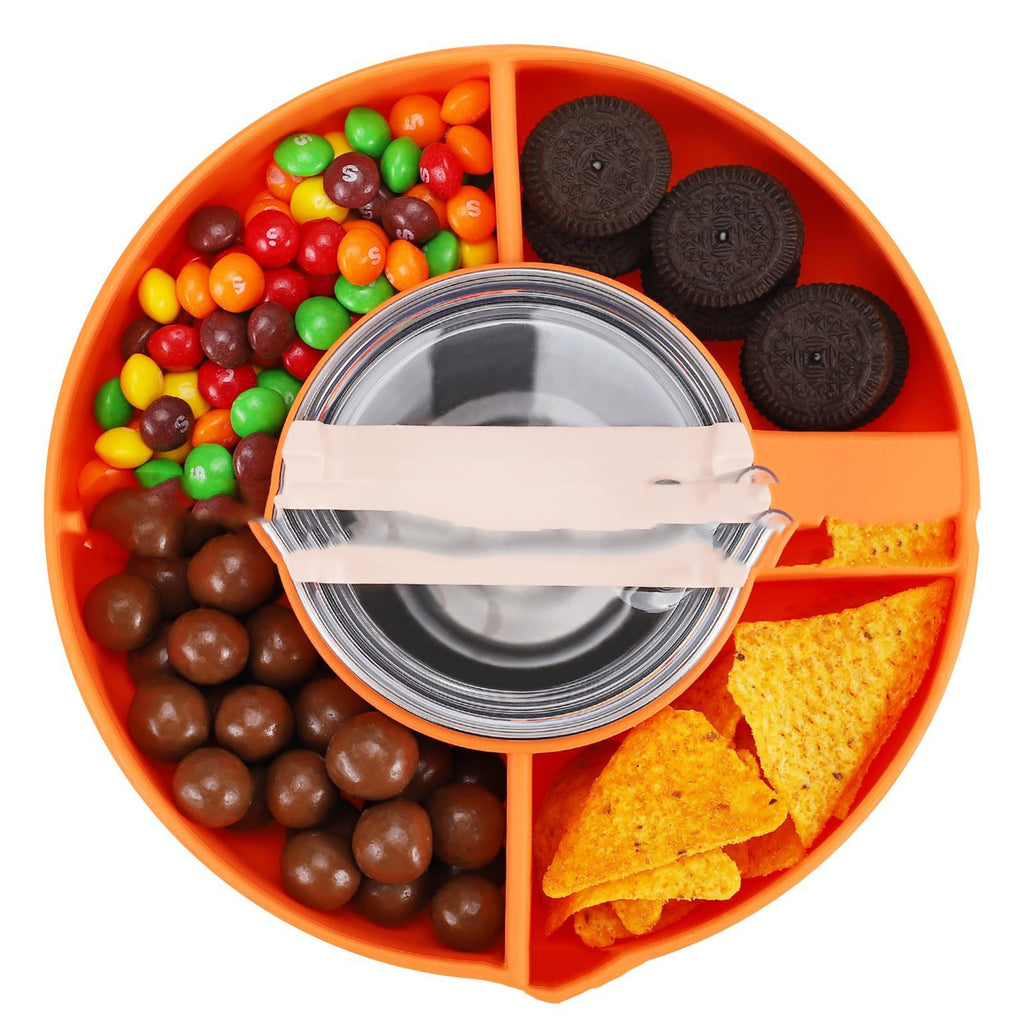 4 Compartment Silicone Snack Platter For 40 Oz Cup - Magnolia Wild SC