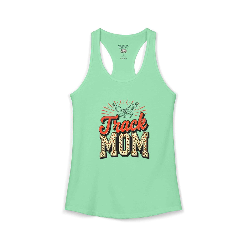 Track Mom Racerback Tank – Personalized Name & Number Option