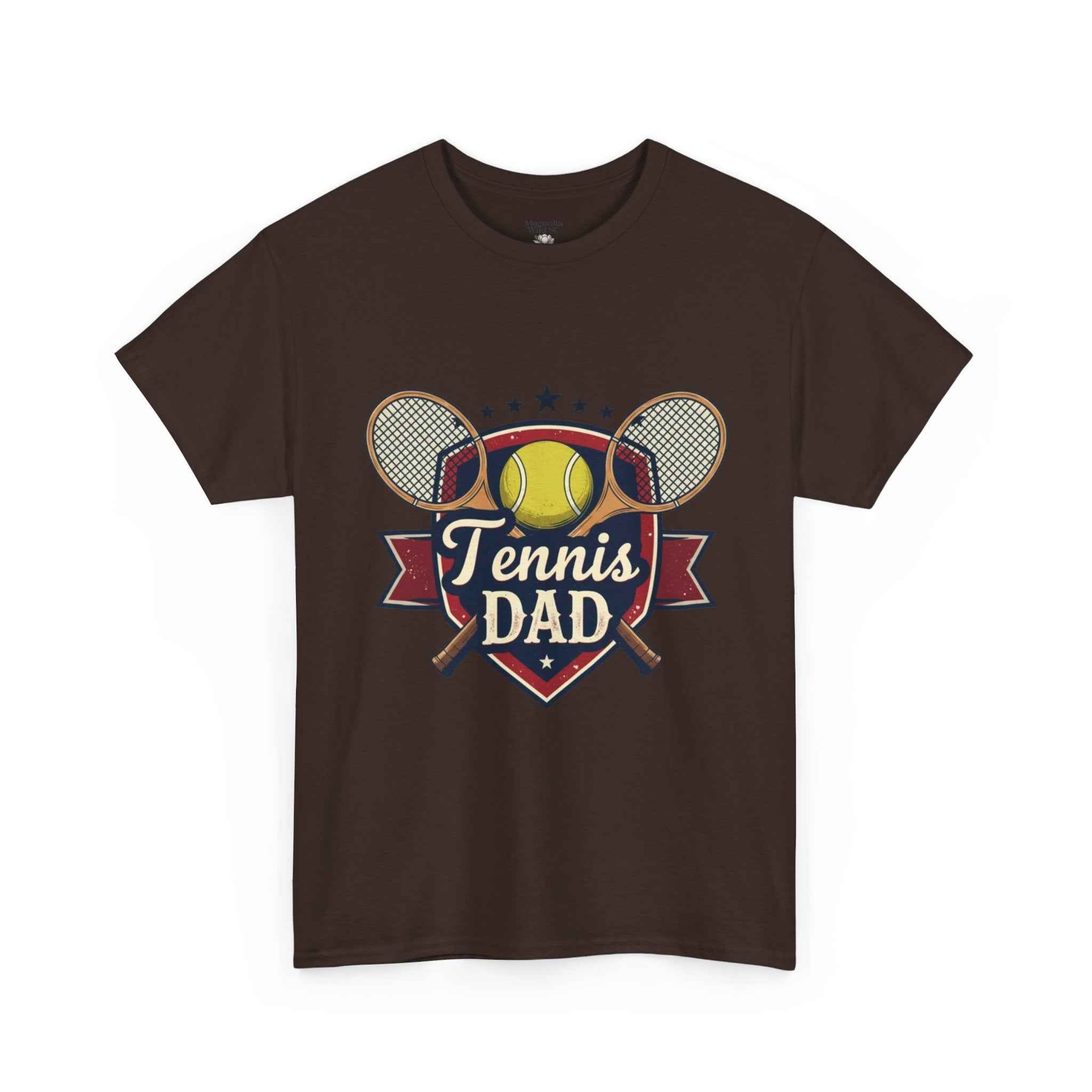Retro Badge Style: The Vintage Tennis Dad Shield Tee