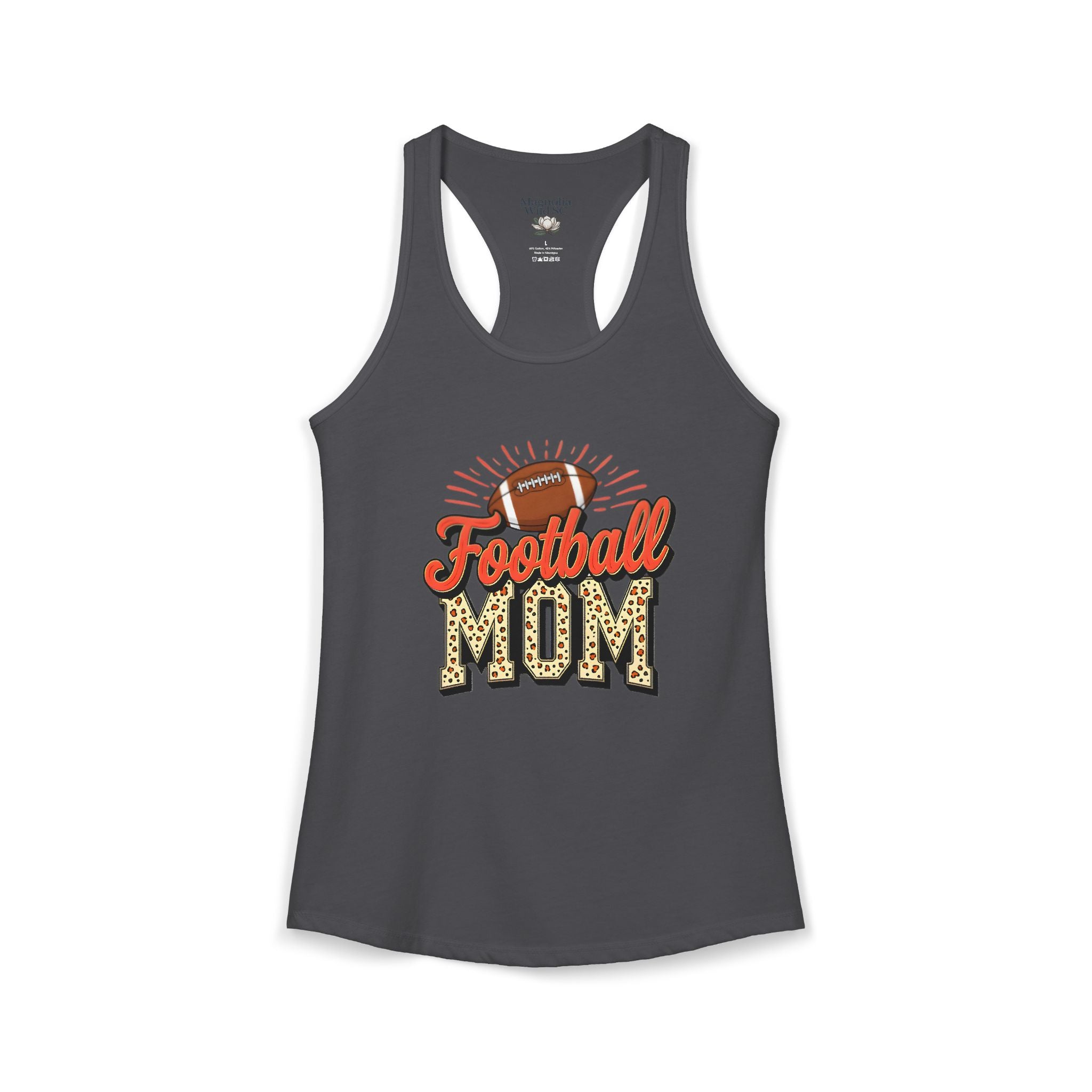 Football Mom Racerback Tank – Personalized Name & Number Option | Lightweight Women’s Football Tank Top - Magnolia Wild SC