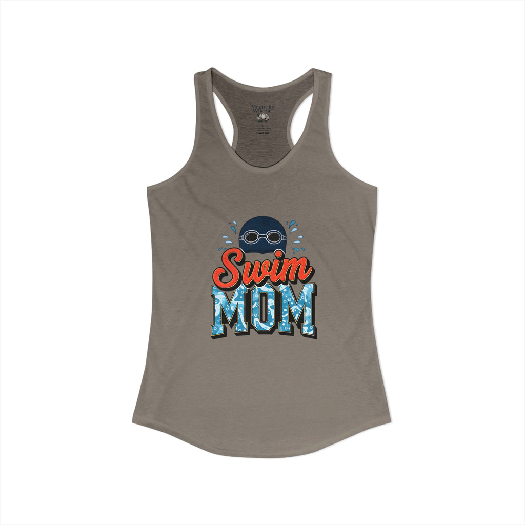 Swim Mom Racerback Tank – Personalized Name & Number Option | Lightweight Women’s Swim Tank Top - Magnolia Wild SC