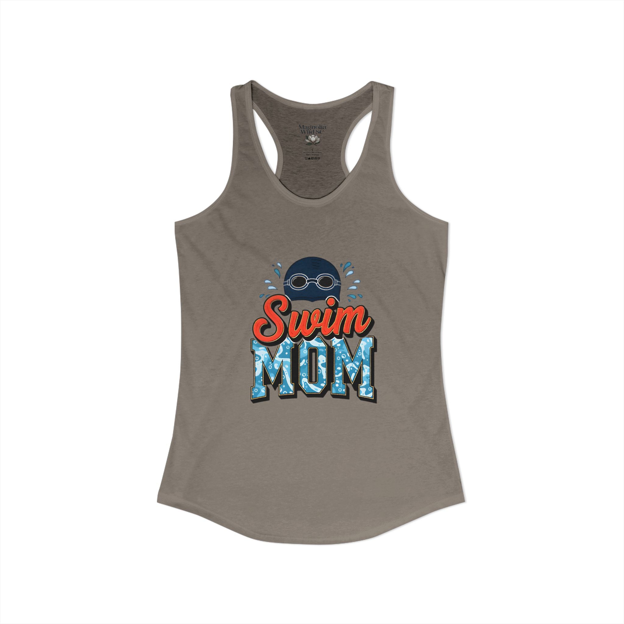 Swim Mom Racerback Tank – Personalized Name & Number Option | Lightweight Women’s Swim Tank Top - Magnolia Wild SC