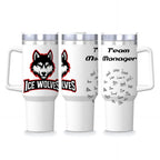 Customizable Team Spirit 40oz Insulated Tumbler with Handle and Straw for Team Manager or Coaches Gifts - Magnolia Wild SC