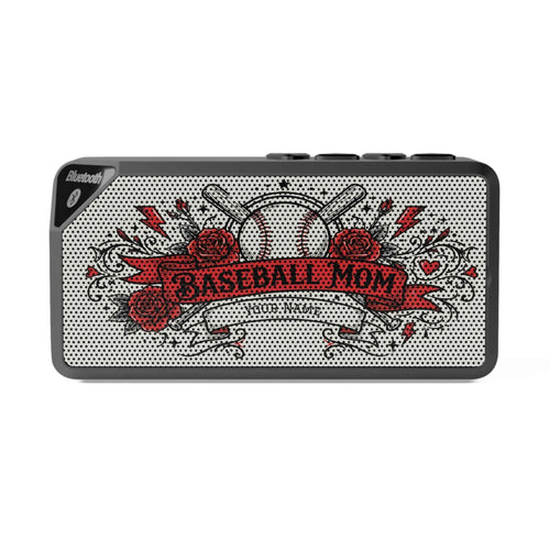 Baseball Mom Tattoo-Style Speaker — Custom Name Bluetooth Speaker