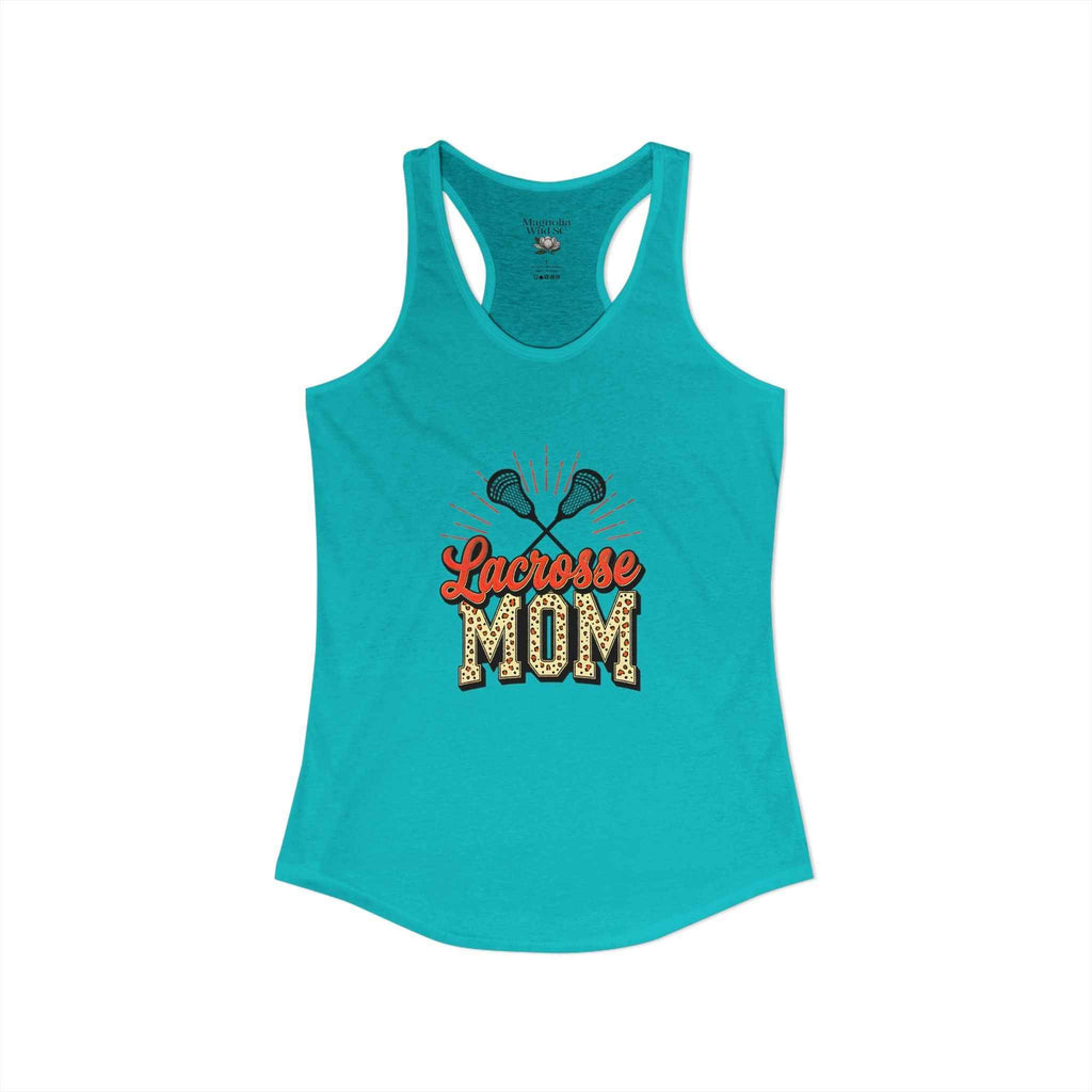 Lacrosse Mom Racerback Tank – Personalized Name & Number Option