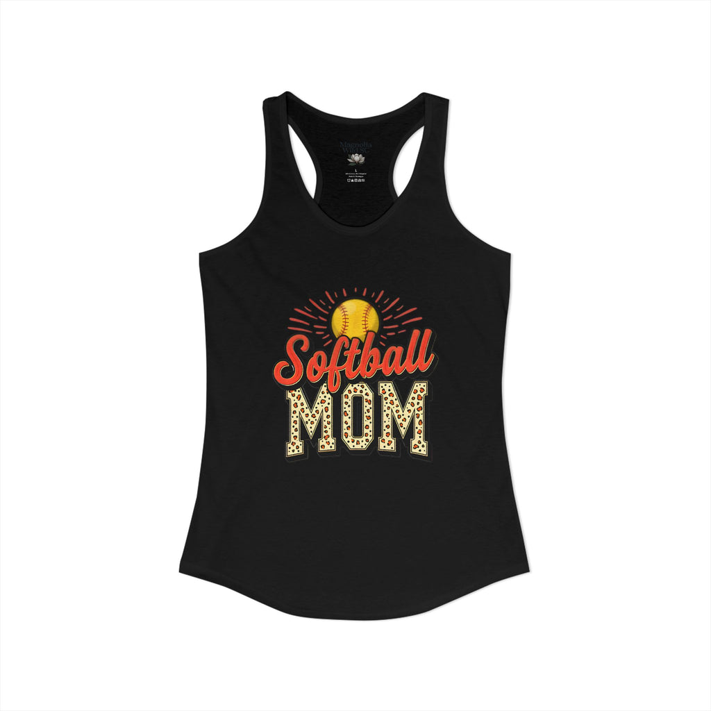 Softball Mom Racerback Tank – Personalized Name & Number Option - Magnolia Wild SC