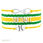 Softball Team Spirit Braided Bracelet — For Fans and Families - Magnolia Wild SC