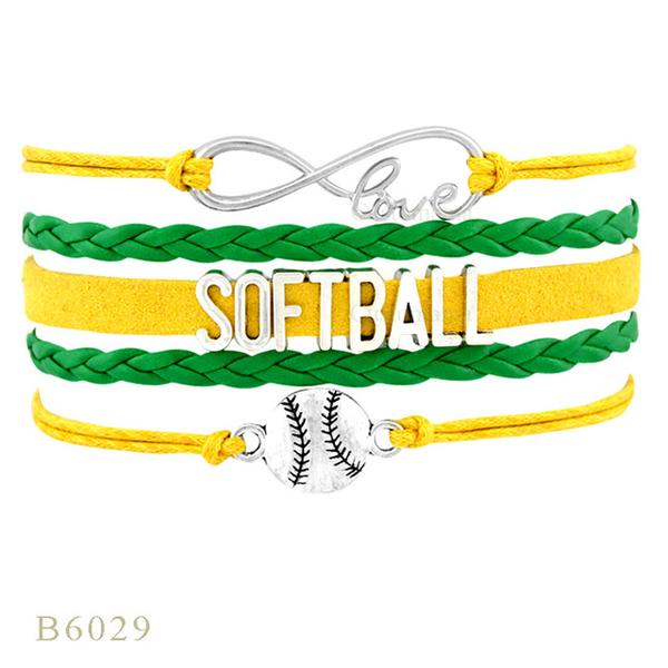 Softball Team Spirit Braided Bracelet — For Fans and Families - Magnolia Wild SC