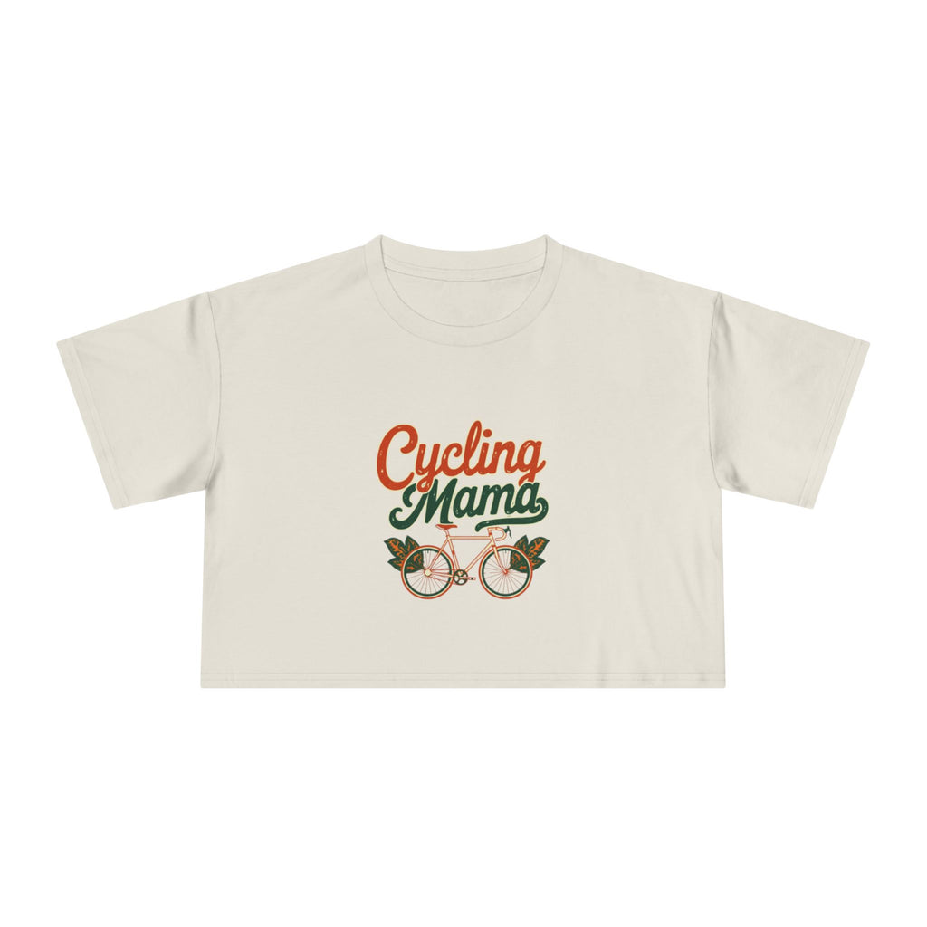 Cycling Mama Crop Tee — Retro Cycling Graphic - Magnolia Wild SC