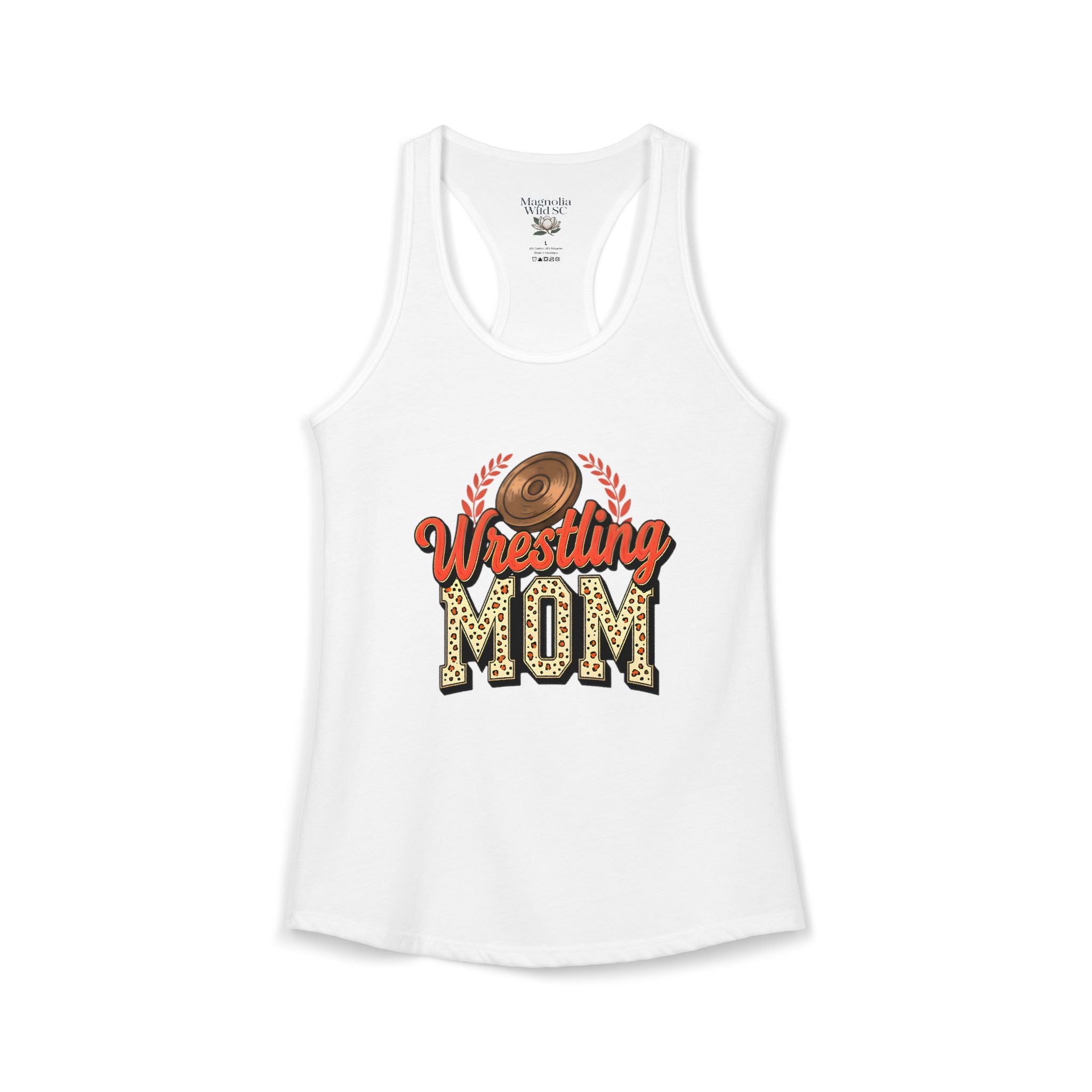 Wrestling Mom Racerback Tank – Personalized Name & Number Option | Lightweight Women’s Wrestling Tank Top - Magnolia Wild SC