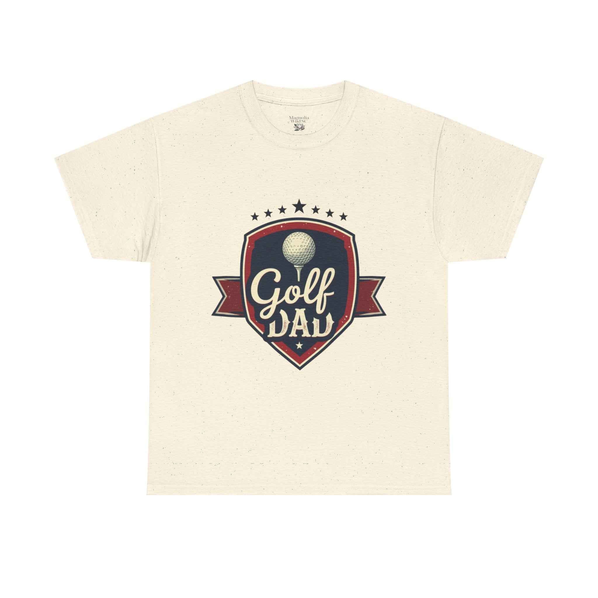 Retro Badge Style: The Vintage Golf Dad Shield Tee