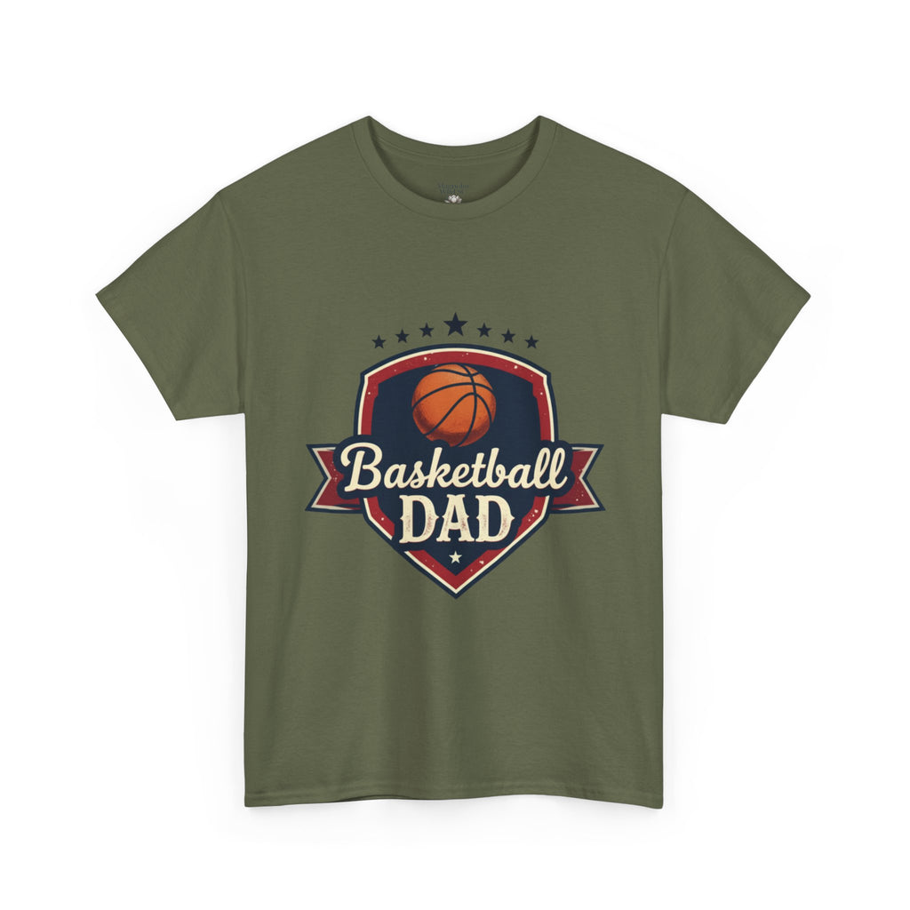Retro Court Style: The Vintage Basketball Dad Shield Tee - Magnolia Wild SC