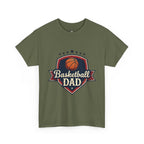 Retro Court Style: The Vintage Basketball Dad Shield Tee - Magnolia Wild SC