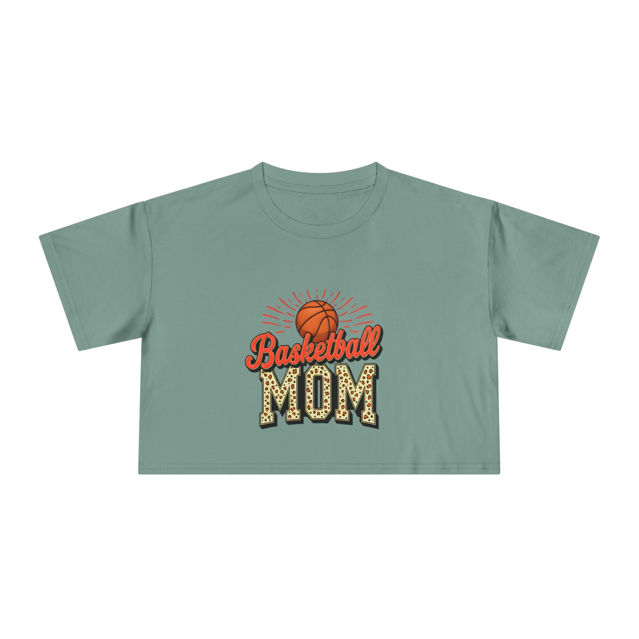 Basketball Mom Cheetah Print Women's Crop Tee - Magnolia Wild SC