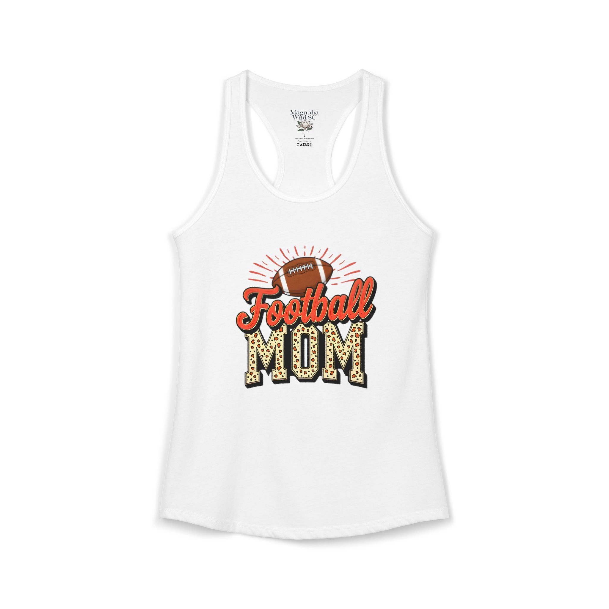 Football Mom Racerback Tank – Personalized Name & Number Option | Lightweight Women’s Football Tank Top - Magnolia Wild SC